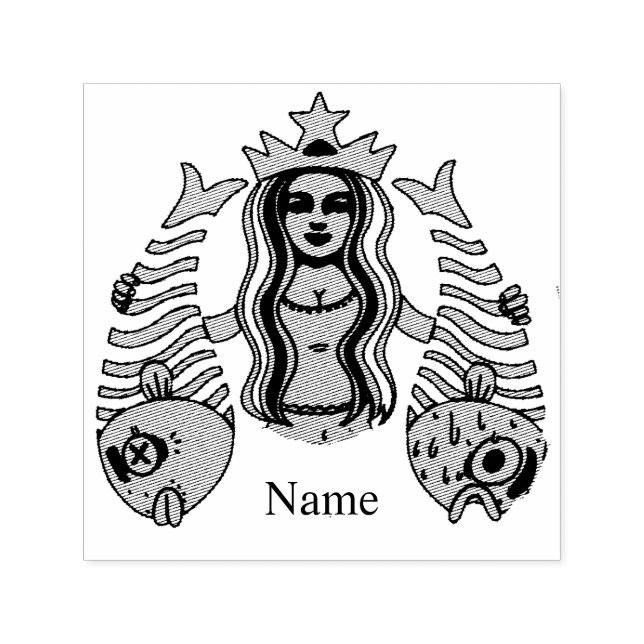Star-Crown Queen Mermaid Thunder_Cove Permastempel (Design)