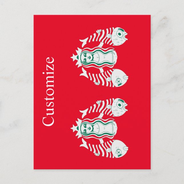 Star-Crown Queen Mermaid Thunder_Cove Postkarte (Vorderseite)