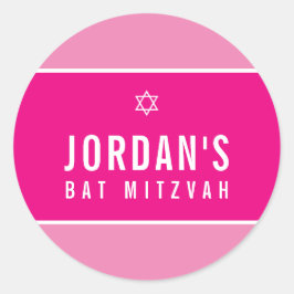 STAR DAVID hübsch-Pink-Fledermaus-Logo Runder Aufkleber