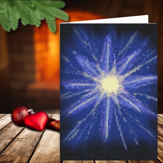 Star de Noël de Wonder Bible Verse Art chrétien (Christmas star modern art and bible quote religious holiday greetings card)