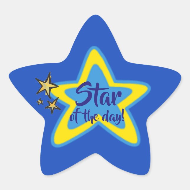 Star der Aufkleber für die Schüler (Vorderseite)