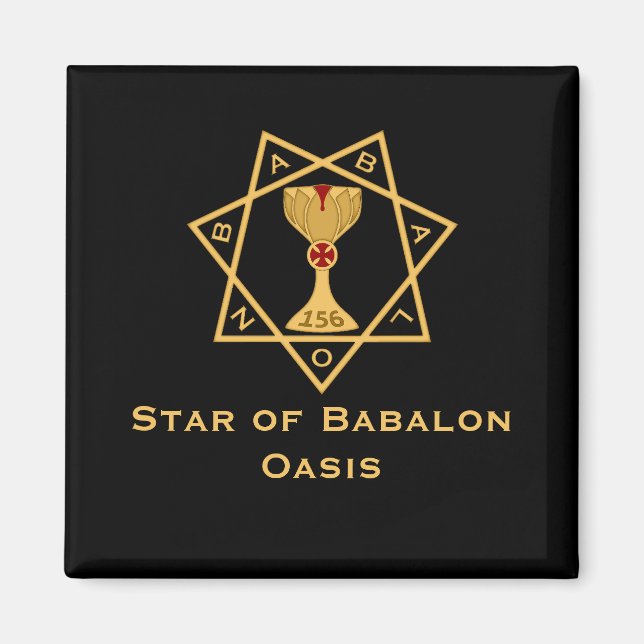 Star der Babalon-Gold-Logomagnete Magnet (Vorne)
