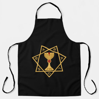 Star der Babalon-Schürze mit Gold-Logo Schürze