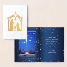 Star der Bethlehem Luxury Real Foil Weihnachtskart Folienkarte
