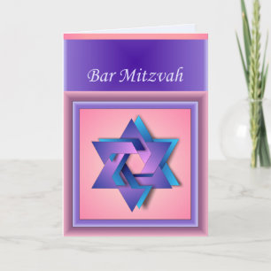 Star der David Bar Mitzvah Card Karte
