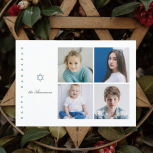 Star der David Foto Hanukkah Card Feiertagskarte