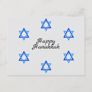 Star der David Hanukkah Holiday PostCard Feiertagspostkarte