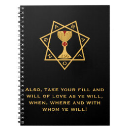 Star des Babalon Gold Logos Spiral Bound Notebook Notizblock