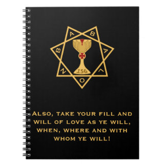 Star des Babalon Gold Logos Spiral Bound Notebook Notizblock
