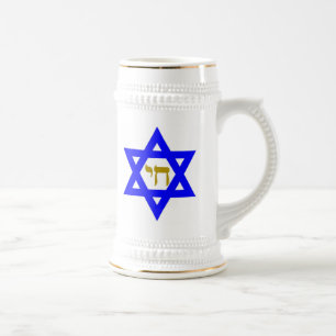 Star des David & Symbol des Lebens Bierglas