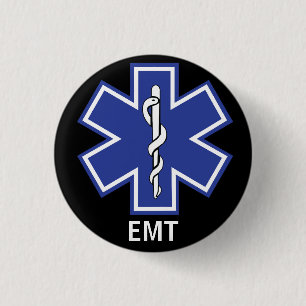 Star des Lebens EMS Medizinischer Notfalltechniker Button