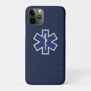 Star des Lebens paramedic Emergency Blue Carbon St iPhone 11 Pro Hülle
