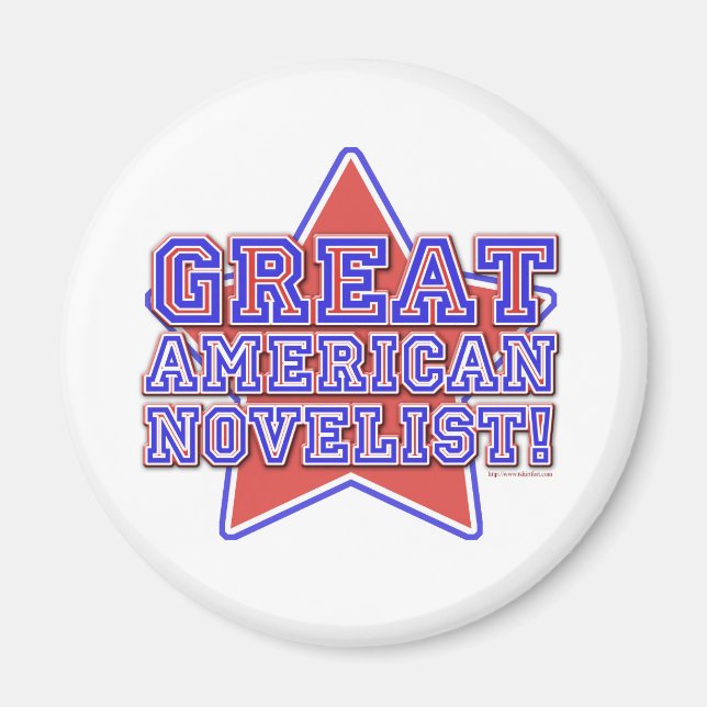 Star Design des großen amerikanischen Schriftstell Magnet (Vorne)