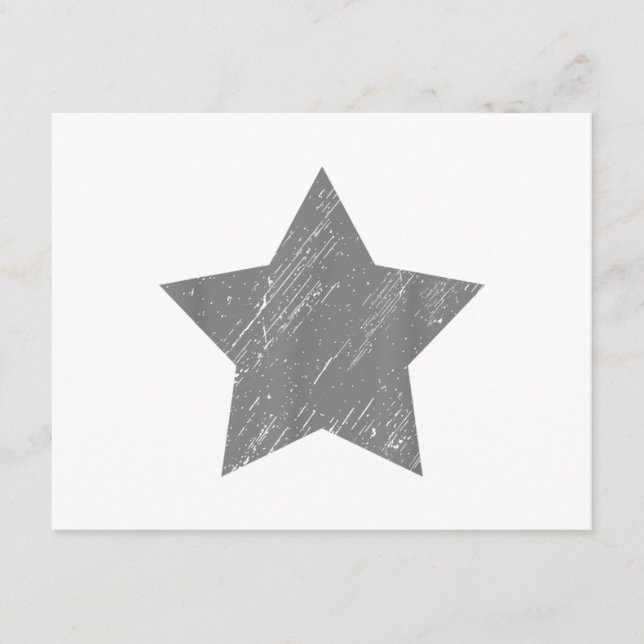Star Distressed Grau Vintag Star Begleitkarte (Vorderseite)