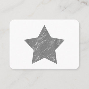 Star Distressed Grau Vintag Star Visitenkarte