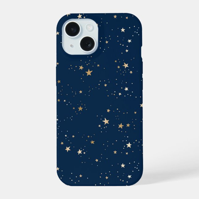 Star d'or sur le Motif de nuit bleu (Verso)