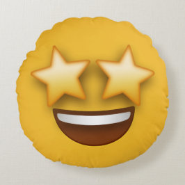 Star Eyes Emoji Rundes Kissen