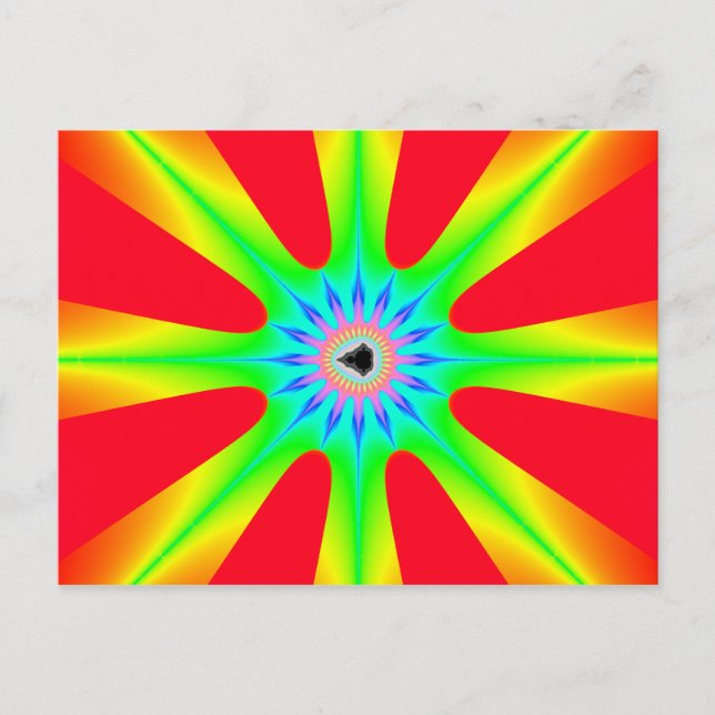 Star - Fraktal Postkarte (Vorderseite)