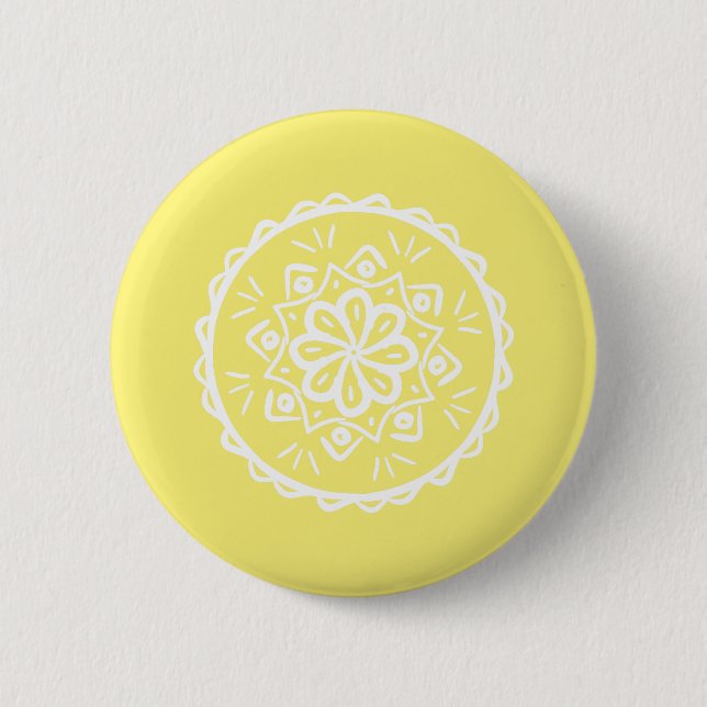 Star Fruit Mandala Button (Vorderseite)