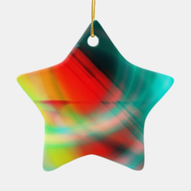 Star für Weihnachtsbaum Keramik Ornament (Vorne)