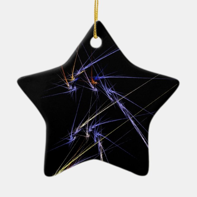 Star für Weihnachtsbaum Keramik Ornament (Vorne)