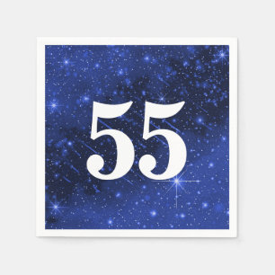 Star Galaxy für 55. Geburtstagsparty Serviette