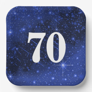 Star Galaxy für 70. Geburtstagsparty Pappteller