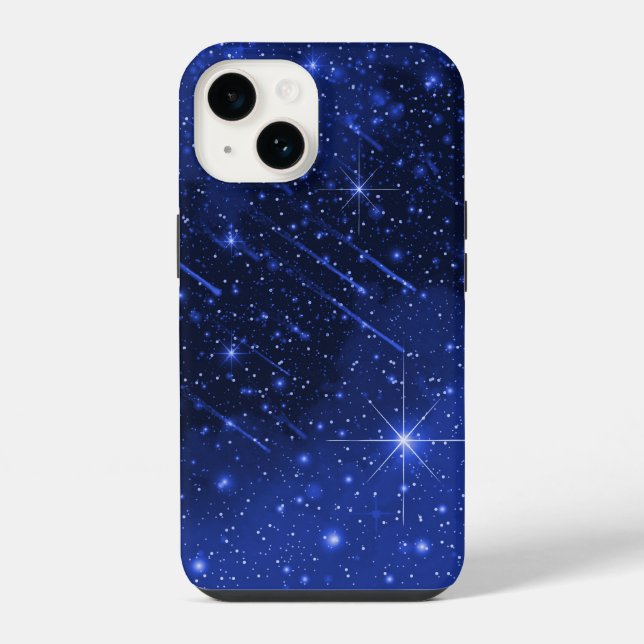 Star Galaxy on Blue iPhone 14 Hülle (Rückseite)