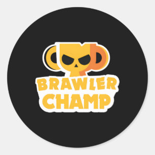 Star Gamer Gaming Stars Brawler Beawl Runder Aufkleber