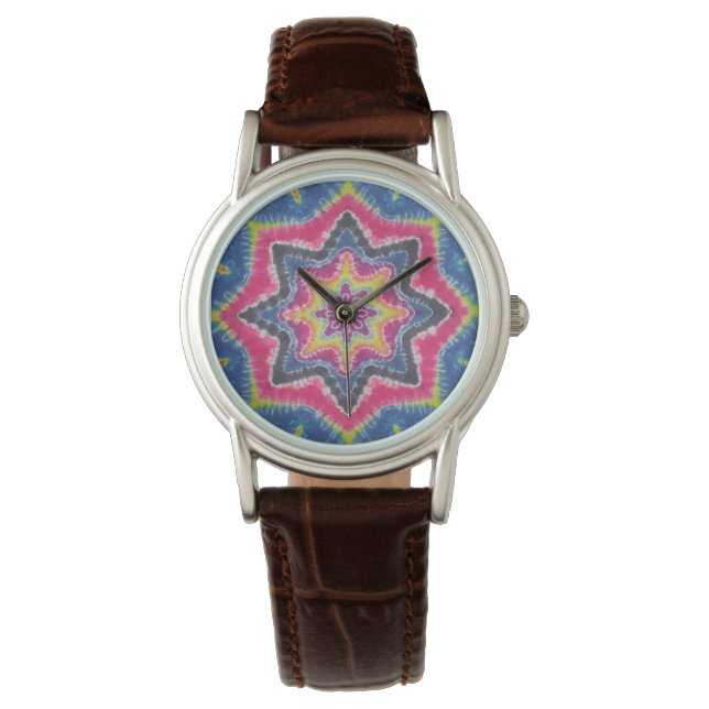 Star-Gefärbte Krawatte Armbanduhr (Vorderseite)