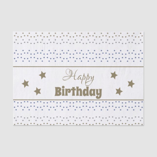Star Gemustertes Gewebe zum Geburtstag Seidenpapier (Vorderseite)