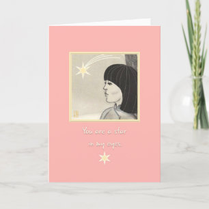 Star Girl Danke-Karte Karte