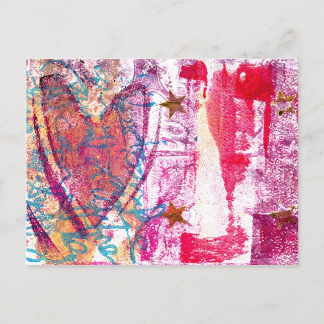 Star Heart Postkarte (Vorderseite)