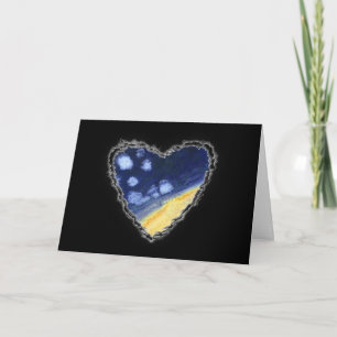 Star Heart Valentine Romance Liebe Card Feiertagskarte
