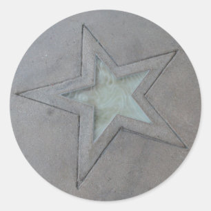 Star in Hollywood Runder Aufkleber