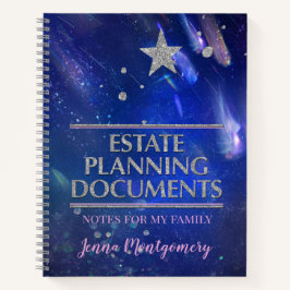 Star in Night Sky Anwesen Planning Notizbuch
