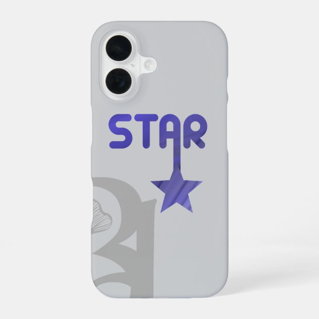 STAR iPhone Hülle Trend Abstract Lavendel Violett iPhone 16 Hülle (Rückseite)