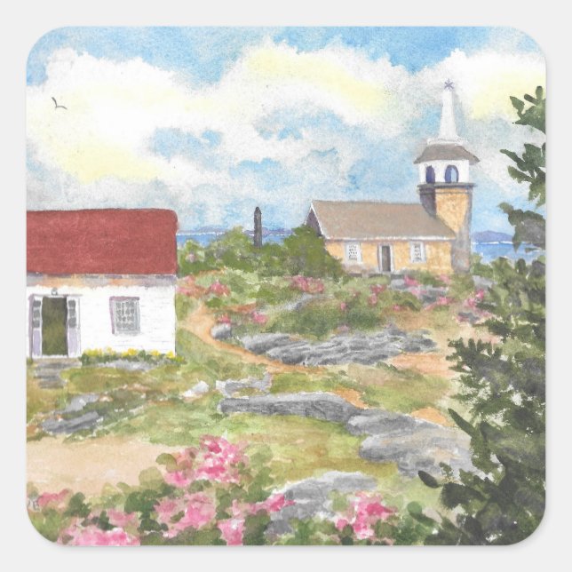 Star Island Insel der Shoals NH Stickers (Vorderseite)