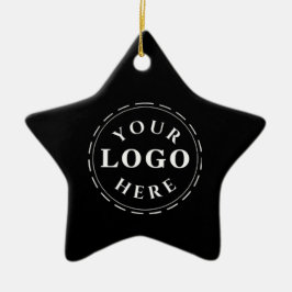 Star Keramik Ornament mit individuellem Logo und Q