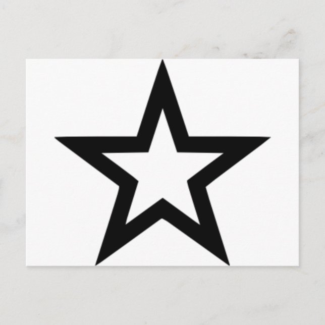 Star-Kontur Postkarte (Vorderseite)