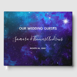 Star Light Blue Sky Wedding Gästebuch