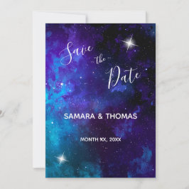 Star Light Blue Sky Wedding Save The Date