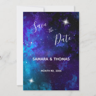Star Light Blue Sky Wedding Save The Date