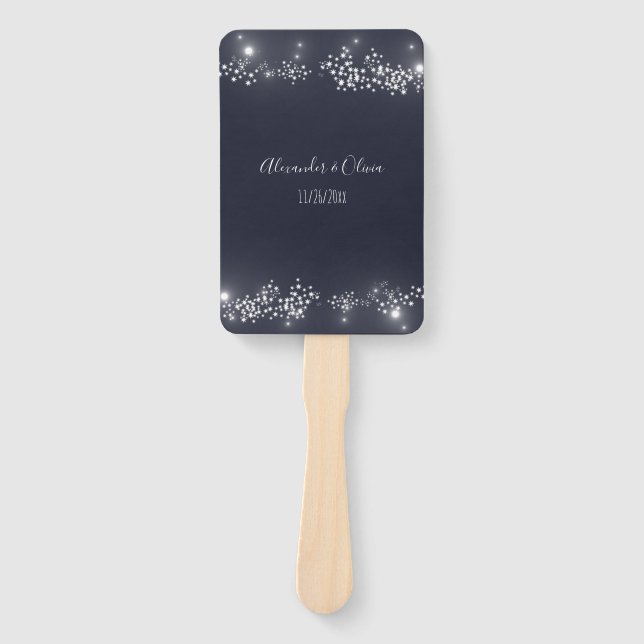 Star Light Gastgeschenk Hochzeit Hand Fan Fächer (Vorderseite)