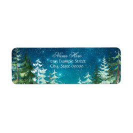 Star Light Night Forest Rücksendeadresse