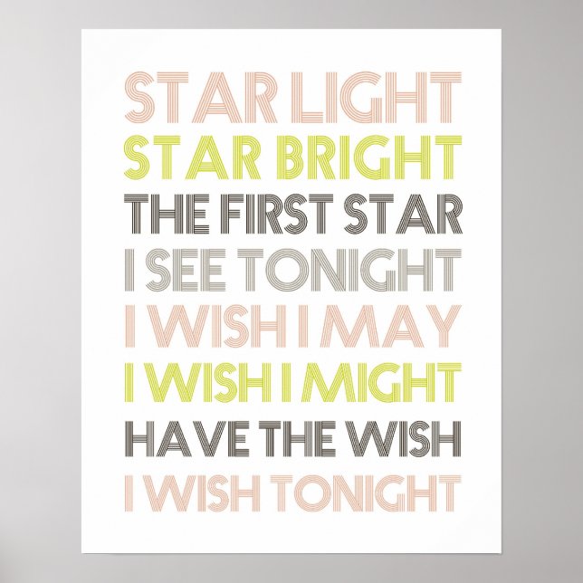 Star Light Star Bright Poster (Vorne)