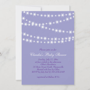 Star Lights Babydusche Einladung