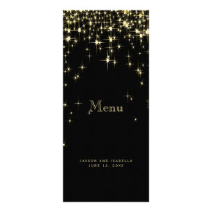 Star Lights in Gold und Schwarz - Menü