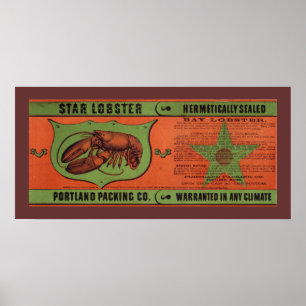 Star Lobster Vintages Label Poster