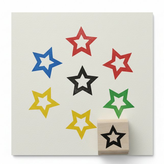 Star Loyalty Card Mini Stamp Gummistempel (Mini star stamp. Great for use as loyalty card stamper.)